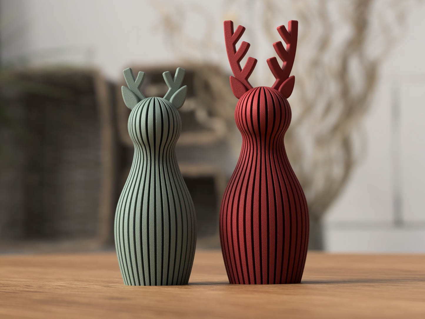 Japandi rendierdecoratie